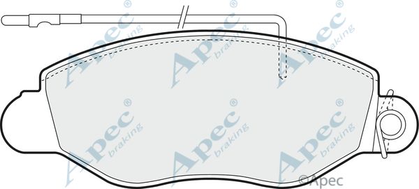 APEC BRAKING stabdžių trinkelių rinkinys, diskinis stabdys PAD1300